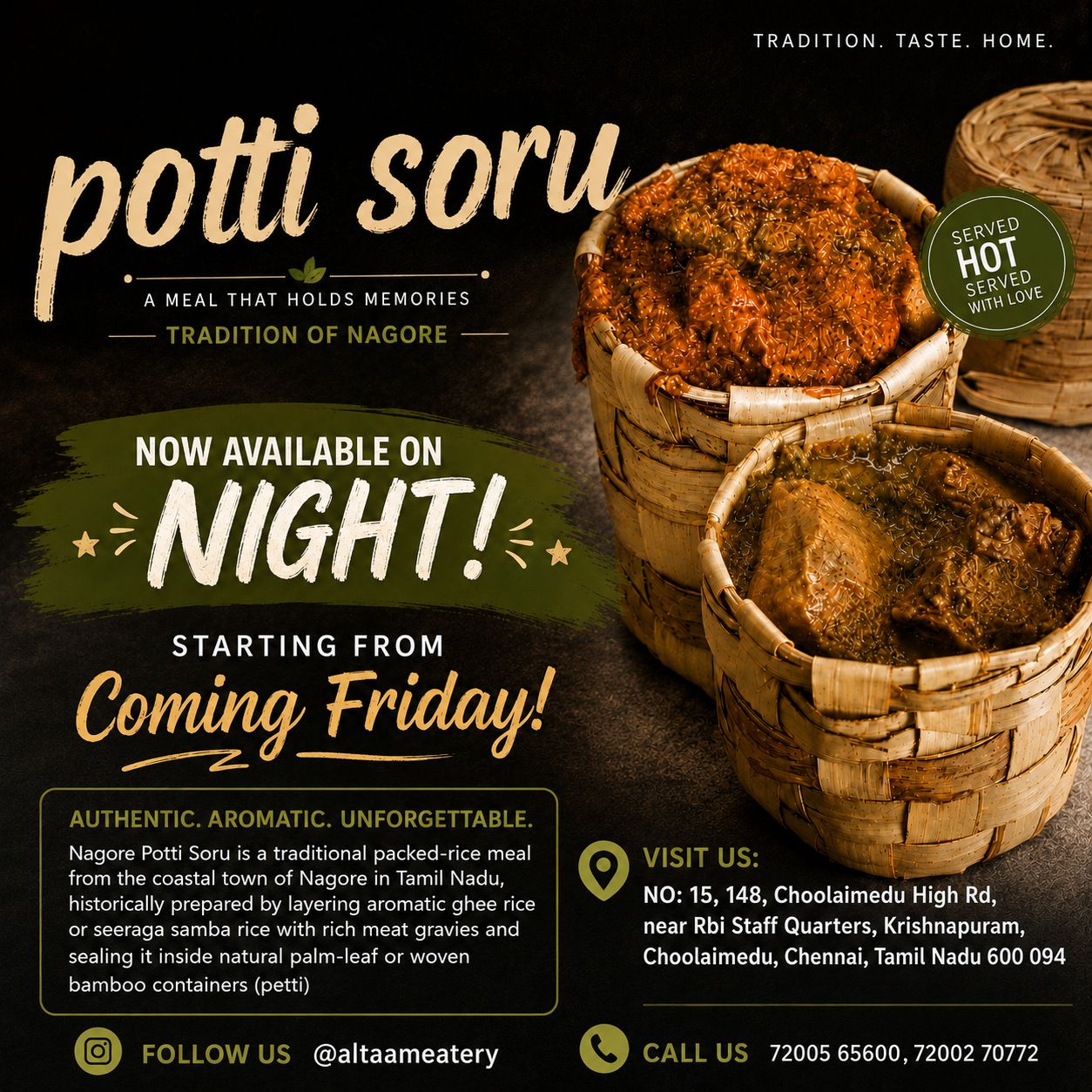 Traditional Potti Soru meal